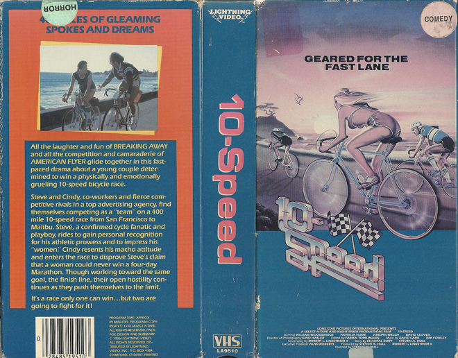 10 SPEED LIGHTNING VIDEO VHS COVER, VHS COVERS