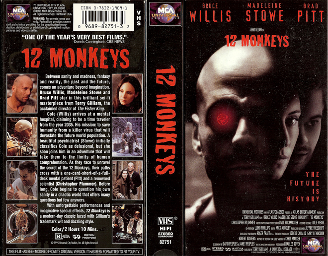 12 MONKEYS VHS COVER