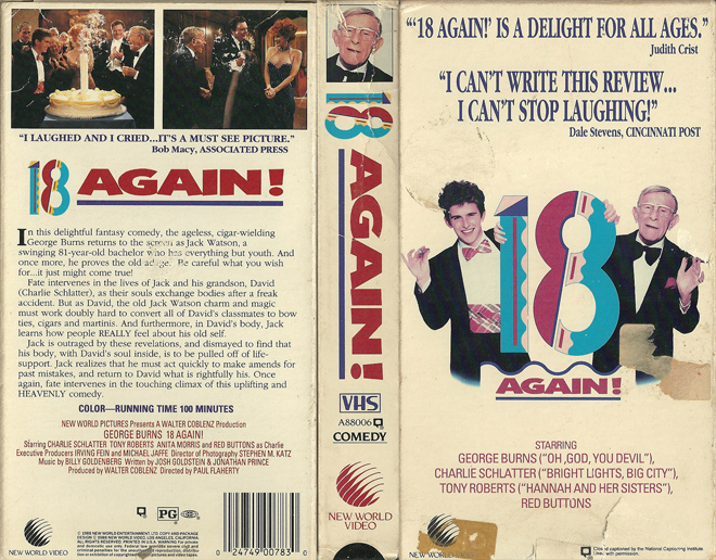 18 AGAIN VHS COVER