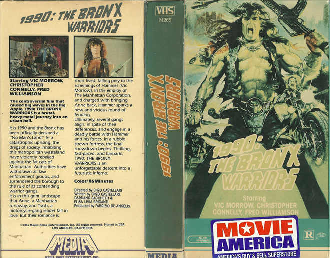 1990 : THE BRONX WARRIORS VHS COVER
