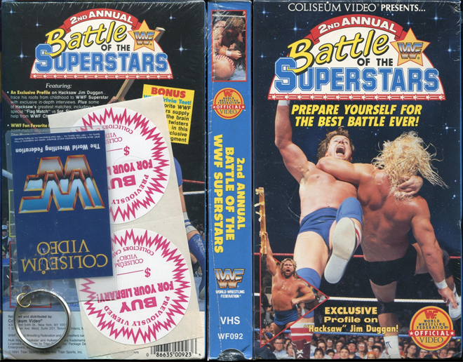 2ND ANNUAL BATTLE OF THE WWF SUPERSTARS COLISEUM VIDEO VHS COVER