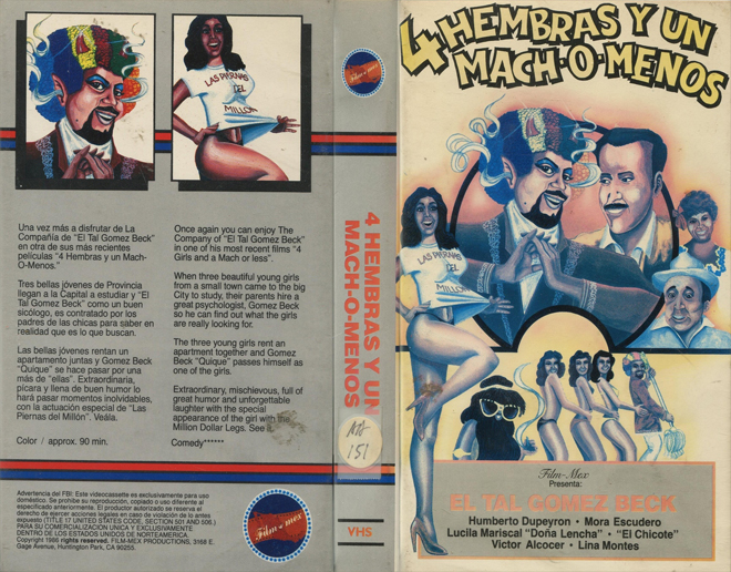 4 HEMBRAS Y UN MACH O MENOS, ACTION VHS COVER, HORROR VHS COVER, BLAXPLOITATION VHS COVER, HORROR VHS COVER, ACTION EXPLOITATION VHS COVER, SCI-FI VHS COVER, MUSIC VHS COVER, SEX COMEDY VHS COVER, DRAMA VHS COVER, SEXPLOITATION VHS COVER, BIG BOX VHS COVER, CLAMSHELL VHS COVER, VHS COVER, VHS COVERS, DVD COVER, DVD COVERS