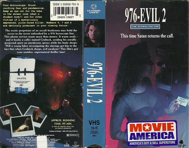 976 EVIL 2 VHS COVER