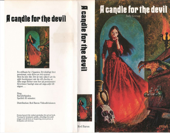 A CANDLE FOR THE DEVIL GERMAN, ACTION VHS COVER, HORROR VHS COVER, BLAXPLOITATION VHS COVER, HORROR VHS COVER, ACTION EXPLOITATION VHS COVER, SCI-FI VHS COVER, MUSIC VHS COVER, SEX COMEDY VHS COVER, DRAMA VHS COVER, SEXPLOITATION VHS COVER, BIG BOX VHS COVER, CLAMSHELL VHS COVER, VHS COVER, VHS COVERS, DVD COVER, DVD COVERS
