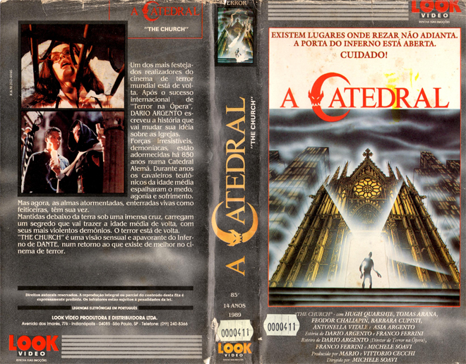 A CATEDRAL, THE CHURCH, BRAZIL VHS, BRAZILIAN VHS, ACTION VHS COVER, HORROR VHS COVER, BLAXPLOITATION VHS COVER, HORROR VHS COVER, ACTION EXPLOITATION VHS COVER, SCI-FI VHS COVER, MUSIC VHS COVER, SEX COMEDY VHS COVER, DRAMA VHS COVER, SEXPLOITATION VHS COVER, BIG BOX VHS COVER, CLAMSHELL VHS COVER, VHS COVER, VHS COVERS, DVD COVER, DVD COVERS