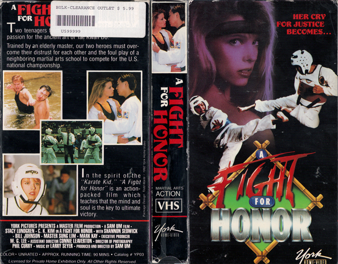 A FIGHT FOR HONOR VHS COVER, VHS COVERS