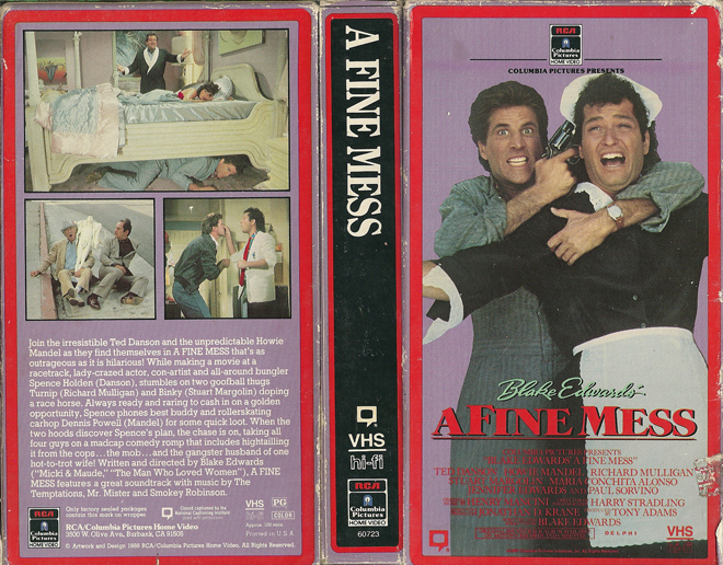 A FINE MESS TED DANSON VHS COVER