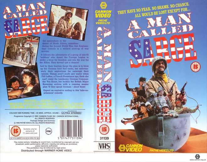 A MAN CALLED SARGE VHS COVER