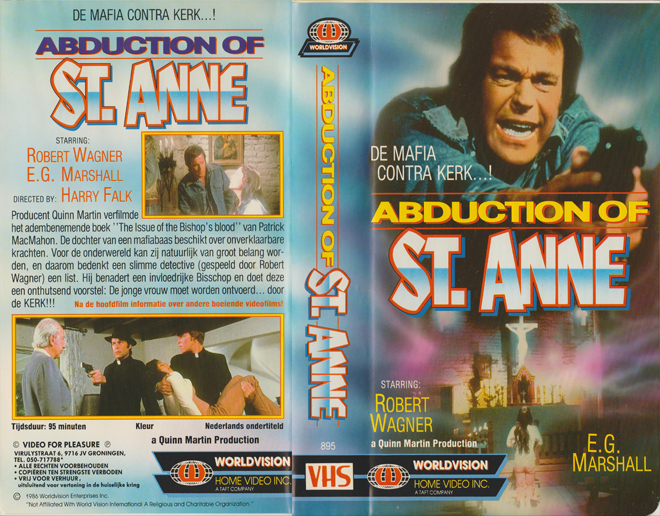 ABDUCTION OF ST ANNE, ACTION, HORROR, BLAXPLOITATION, HORROR, ACTION EXPLOITATION, SCI-FI, MUSIC, SEX COMEDY, DRAMA, SEXPLOITATION, BIG BOX, CLAMSHELL, VHS COVER, VHS COVERS, DVD COVER, DVD COVERS