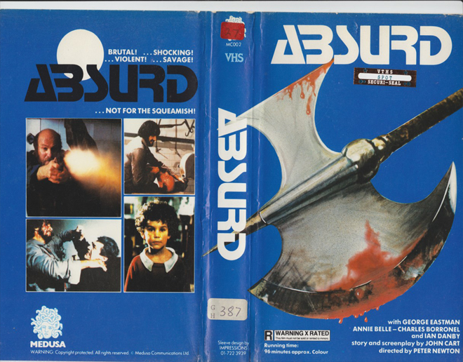 ABSURD MEDUSA HOME VIDEO VHS COVER