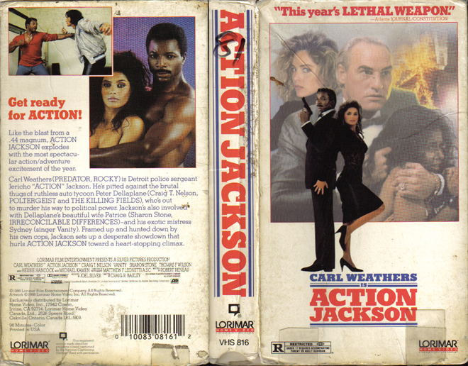 ACTION JACKSON CARL WEATHERS VHS COVER