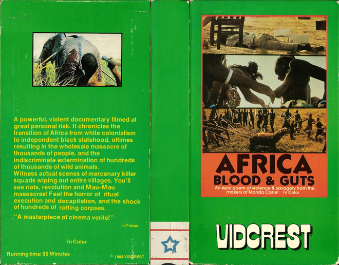 AFRICA BLOOD AND GUTS VHS COVER