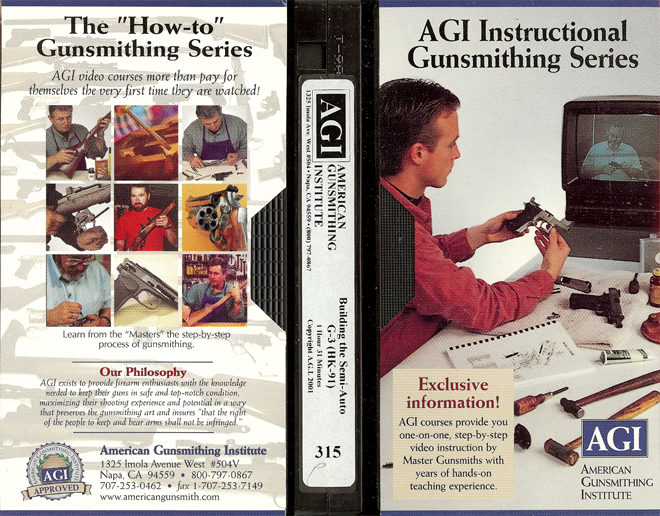 AGI INSTRUCTIONAL GUNSMITHING SERIES VHS COVER
