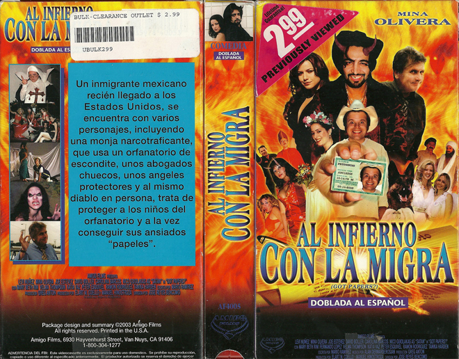 AL INFIERNO CON LA MIGRA VHS COVER