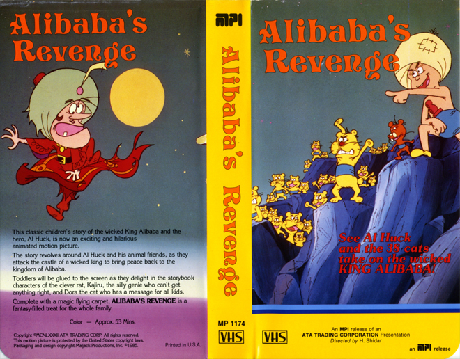 ALIBABAS REVENGE CARTOON VHS COVER, VHS COVERS