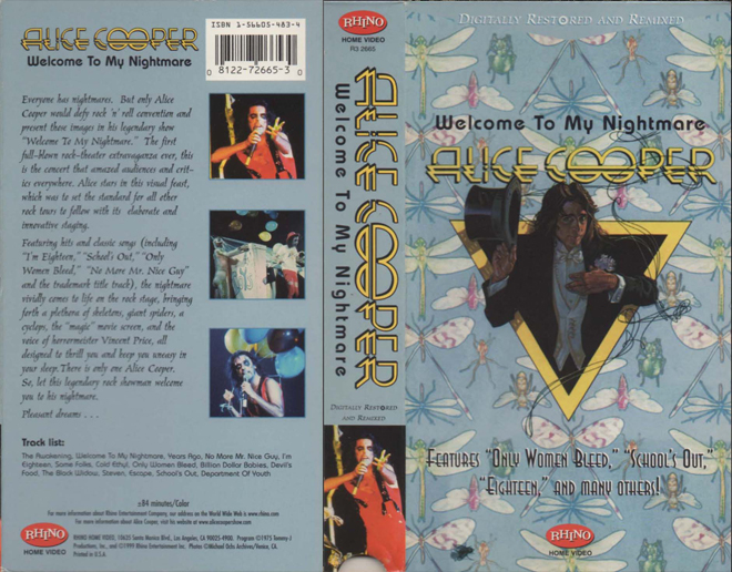 ALICE COOPER WELCOME TO MY NIGHTMARE, BRAZIL VHS, BRAZILIAN VHS, ACTION VHS COVER, HORROR VHS COVER, BLAXPLOITATION VHS COVER, HORROR VHS COVER, ACTION EXPLOITATION VHS COVER, SCI-FI VHS COVER, MUSIC VHS COVER, SEX COMEDY VHS COVER, DRAMA VHS COVER, SEXPLOITATION VHS COVER, BIG BOX VHS COVER, CLAMSHELL VHS COVER, VHS COVER, VHS COVERS, DVD COVER, DVD COVERS