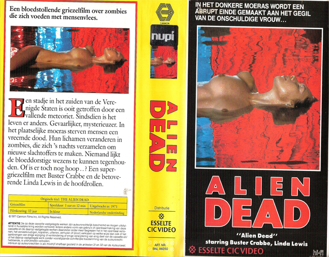 ALIEN DEAD CIC VIDEO VHS COVER