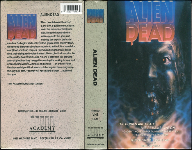 ALIEN DEAD VHS COVER, VHS COVERS