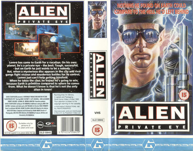 ALIEN PRIVATE EYE VHS COVER, VHS COVERS