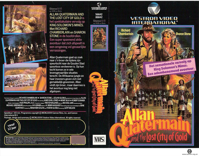 ALLAN QUATERMAIN AND THE LOST CITY OF GOLD, ACTION VHS COVER, HORROR VHS COVER, BLAXPLOITATION VHS COVER, HORROR VHS COVER, ACTION EXPLOITATION VHS COVER, SCI-FI VHS COVER, MUSIC VHS COVER, SEX COMEDY VHS COVER, DRAMA VHS COVER, SEXPLOITATION VHS COVER, BIG BOX VHS COVER, CLAMSHELL VHS COVER, VHS COVER, VHS COVERS, DVD COVER, DVD COVERS