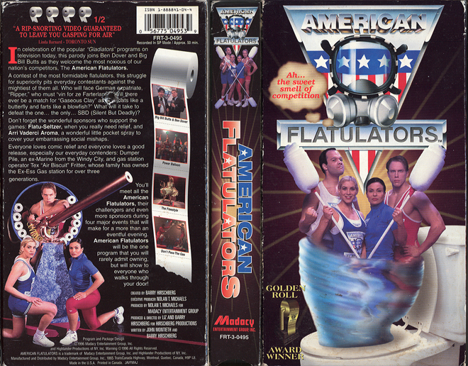 AMERICAN FLATULATORS, ACTION VHS COVER, HORROR VHS COVER, BLAXPLOITATION VHS COVER, HORROR VHS COVER, ACTION EXPLOITATION VHS COVER, SCI-FI VHS COVER, MUSIC VHS COVER, SEX COMEDY VHS COVER, DRAMA VHS COVER, SEXPLOITATION VHS COVER, BIG BOX VHS COVER, CLAMSHELL VHS COVER, VHS COVER, VHS COVERS, DVD COVER, DVD COVERS