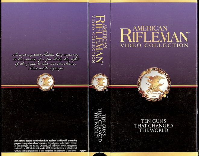 AMERICAN RIFLEMAN VIDEO COLLECTION VHS COVER