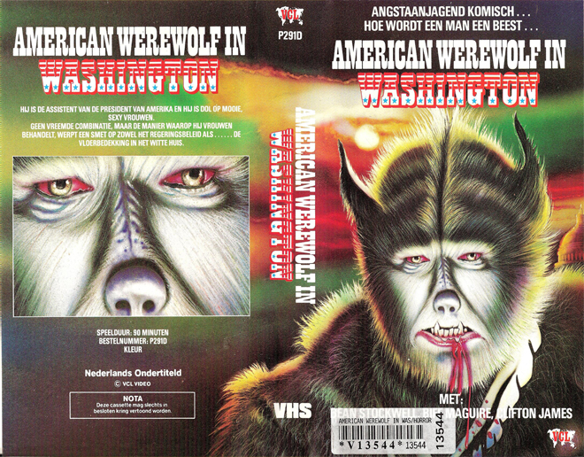AMERICAN WEREWOLF IN WASHINGTON VHS COVER