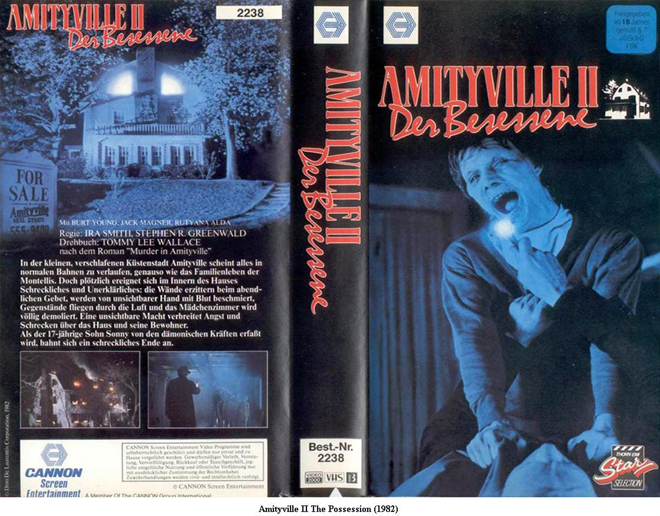 AMITYVILLE II : THE POSSESSION, ACTION VHS COVER, HORROR VHS COVER, BLAXPLOITATION VHS COVER, HORROR VHS COVER, ACTION EXPLOITATION VHS COVER, SCI-FI VHS COVER, MUSIC VHS COVER, SEX COMEDY VHS COVER, DRAMA VHS COVER, SEXPLOITATION VHS COVER, BIG BOX VHS COVER, CLAMSHELL VHS COVER, VHS COVER, VHS COVERS, DVD COVER, DVD COVERS