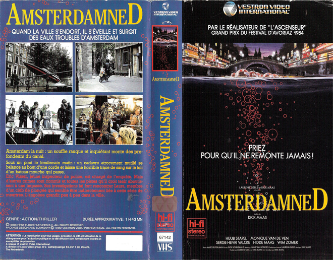 AMSTERDAMNED VERSION 3 VHS COVER, VHS COVERS