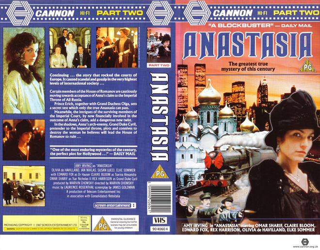 ANASTASIA, ACTION VHS COVER, HORROR VHS COVER, BLAXPLOITATION VHS COVER, HORROR VHS COVER, ACTION EXPLOITATION VHS COVER, SCI-FI VHS COVER, MUSIC VHS COVER, SEX COMEDY VHS COVER, DRAMA VHS COVER, SEXPLOITATION VHS COVER, BIG BOX VHS COVER, CLAMSHELL VHS COVER, VHS COVER, VHS COVERS, DVD COVER, DVD COVERS