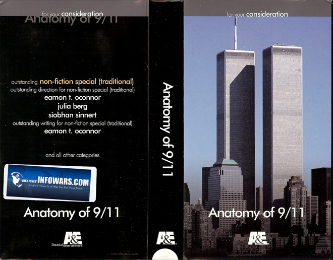 ANATOMY OF 9/11 INFOWARS, INFOWARS.COM, ALEX JONES, VHS COVER, VHS COVERS