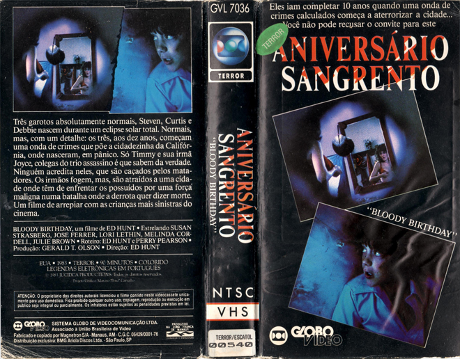 ANIVERSARIO SANGRENTO, BRAZIL VHS, BRAZILIAN VHS, ACTION VHS COVER, HORROR VHS COVER, BLAXPLOITATION VHS COVER, HORROR VHS COVER, ACTION EXPLOITATION VHS COVER, SCI-FI VHS COVER, MUSIC VHS COVER, SEX COMEDY VHS COVER, DRAMA VHS COVER, SEXPLOITATION VHS COVER, BIG BOX VHS COVER, CLAMSHELL VHS COVER, VHS COVER, VHS COVERS, DVD COVER, DVD COVERS