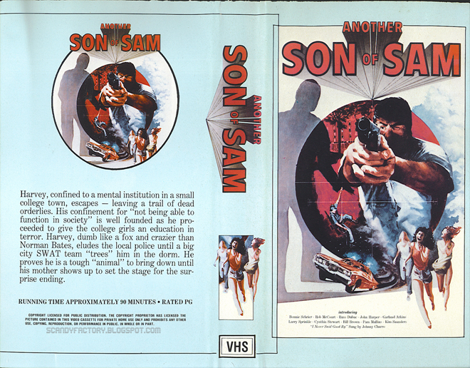 ANOTHER SON OF SAM ACTION EXPLOITATION VHS COVER