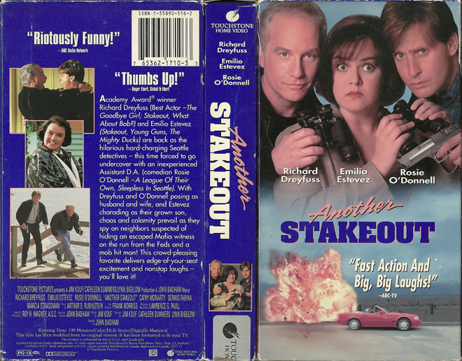 ANOTHER STAKEOUT VHS COVER, ACTION VHS COVER, HORROR VHS COVER, BLAXPLOITATION VHS COVER, HORROR VHS COVER, ACTION EXPLOITATION VHS COVER, SCI-FI VHS COVER, MUSIC VHS COVER, SEX COMEDY VHS COVER, DRAMA VHS COVER, SEXPLOITATION VHS COVER, BIG BOX VHS COVER, CLAMSHELL VHS COVER, VHS COVER, VHS COVERS, DVD COVER, DVD COVERS