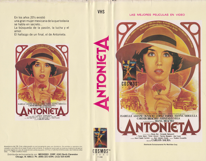 ANTONIETA VHS COVER