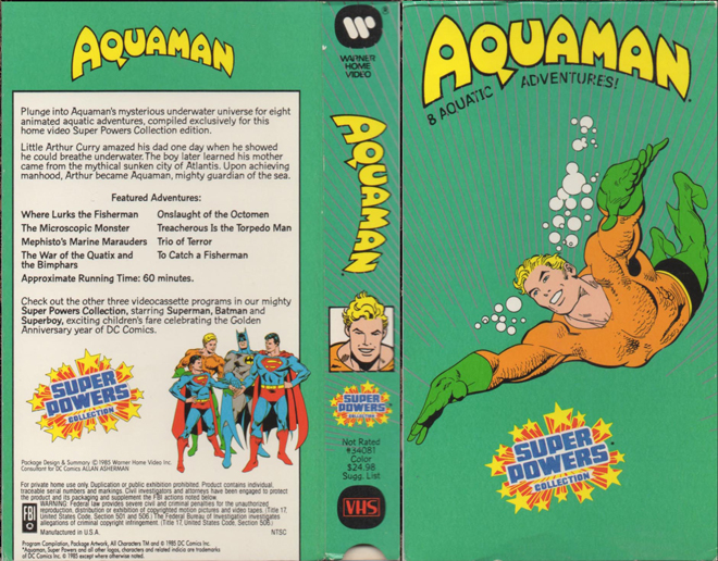AQUAMAN CARTOON SUPER POWERS COLLECTION, TURKISH, TURKISH VHS, RARE VHS, ACTION, HORROR, BLAXPLOITATION, HORROR, ACTION EXPLOITATION, SCI-FI, MUSIC, SEX COMEDY, DRAMA, SEXPLOITATION, VHS COVER, VHS COVERS, DVD COVER, DVD COVERS