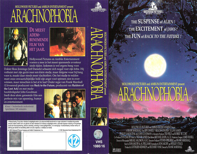 ARACHNOPHOBIA VHS COVER