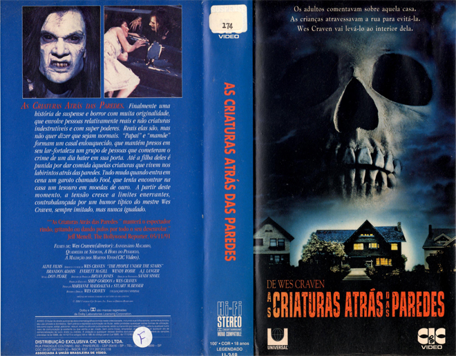 AS CRIATURAS ATRAS DAS PAREDES, BRAZIL VHS, BRAZILIAN VHS, ACTION VHS COVER, HORROR VHS COVER, BLAXPLOITATION VHS COVER, HORROR VHS COVER, ACTION EXPLOITATION VHS COVER, SCI-FI VHS COVER, MUSIC VHS COVER, SEX COMEDY VHS COVER, DRAMA VHS COVER, SEXPLOITATION VHS COVER, BIG BOX VHS COVER, CLAMSHELL VHS COVER, VHS COVER, VHS COVERS, DVD COVER, DVD COVERS