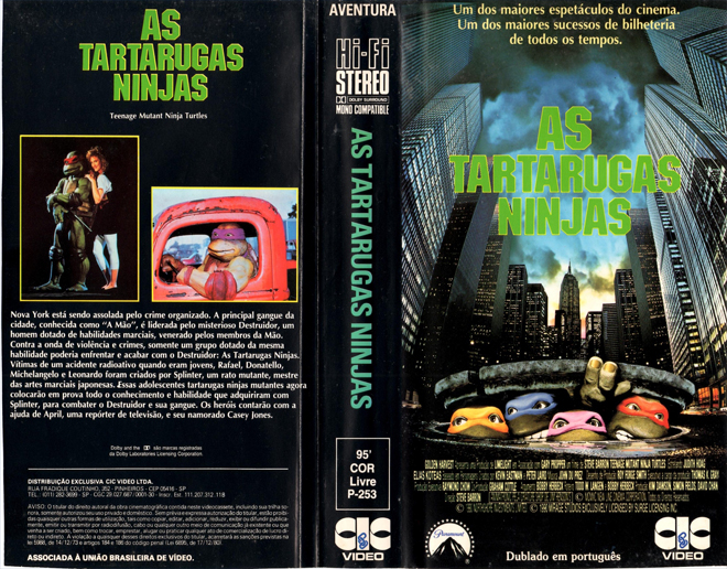 AS TARTARUGAS NINJAS BRAZILIAN NINJA TURTLES, BRAZIL VHS, BRAZILIAN VHS, ACTION VHS COVER, HORROR VHS COVER, BLAXPLOITATION VHS COVER, HORROR VHS COVER, ACTION EXPLOITATION VHS COVER, SCI-FI VHS COVER, MUSIC VHS COVER, SEX COMEDY VHS COVER, DRAMA VHS COVER, SEXPLOITATION VHS COVER, BIG BOX VHS COVER, CLAMSHELL VHS COVER, VHS COVER, VHS COVERS, DVD COVER, DVD COVERS