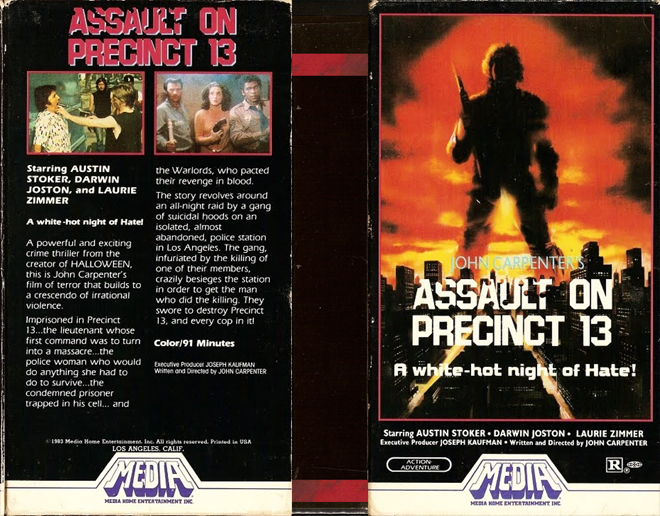 ASSAULT ON PRECINCT 13 VHS COVER