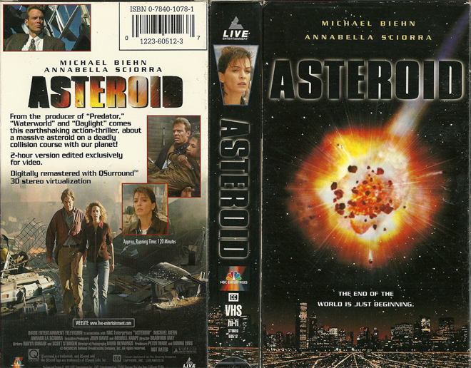 ASTEROID LIVE ENTERTAINMENT VHS COVER
