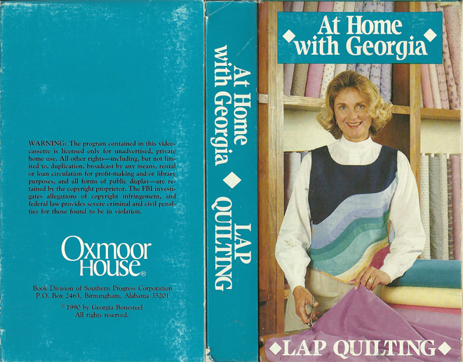 AT HOME WITH GEORGIA : LAP QUILTING VHS COVER