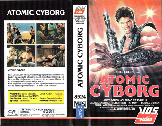 ATOMIC CYBORG VHS COVER, VHS COVERS