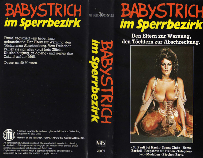BABYSTRICH IM SPERRBEZIRK VHS COVER