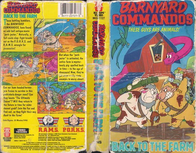 BARNYARD COMMANDOS : BACK TO THE FARM HI TOPPS VIDEO VHS COVER