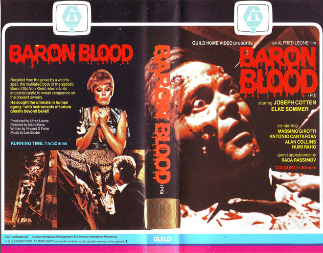 BARON BLOOD VHS COVER