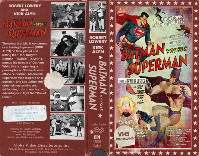 BATMAN VS SUPERMAN CUSTOM VHS COVER