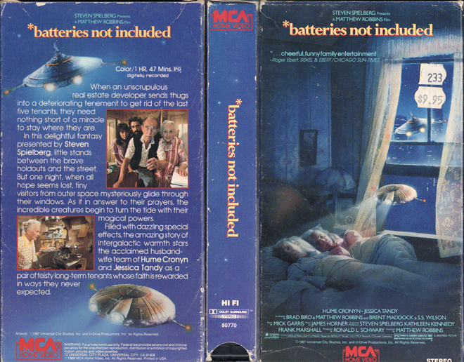 BATTERIES NOT INCLUDED VHS COVER