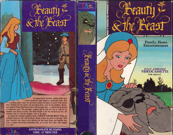 BEAUTY AND THE BEAST FHE VHS COVER