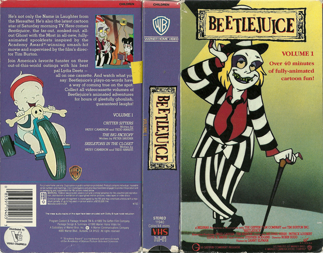 BEETLEJUICE CARTOON - VOLUME 1, ACTION VHS COVER, HORROR VHS COVER, BLAXPLOITATION VHS COVER, HORROR VHS COVER, ACTION EXPLOITATION VHS COVER, SCI-FI VHS COVER, MUSIC VHS COVER, SEX COMEDY VHS COVER, DRAMA VHS COVER, SEXPLOITATION VHS COVER, BIG BOX VHS COVER, CLAMSHELL VHS COVER, VHS COVER, VHS COVERS, DVD COVER, DVD COVERS